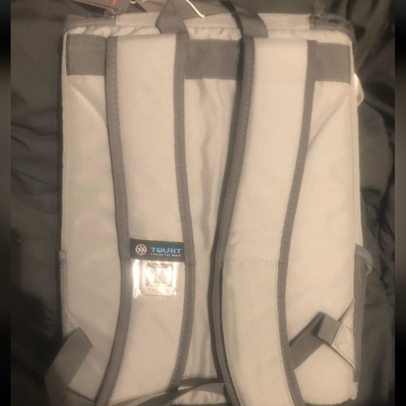 NEW - NEVER USED TOURIT INSULATED COOLER BACKPACK w/4x VAPOR ICE PACK (GRAY) - Picture 2 of 4